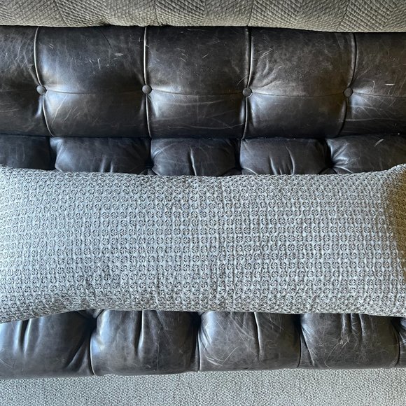 Restoration Hardware 14 x 36 Lumbar Pillow, Grey/silver - Picture 3 of 6